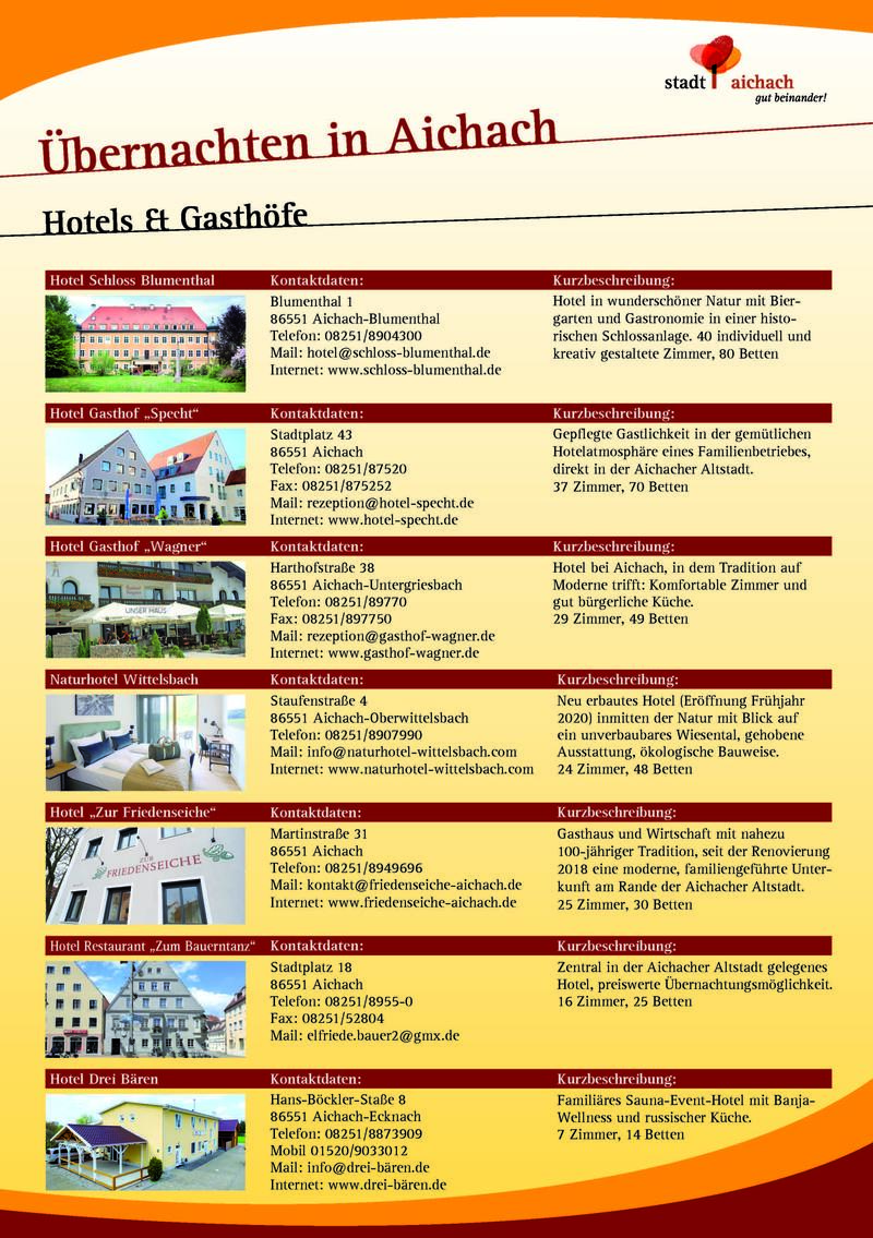 Bild vergrößern: Hotels und Gasthöfe in Aichach